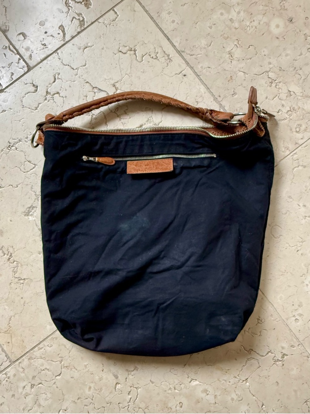 Balenciaga Vintage Motocross Brogue Day Hobo Bag, Brown Leather, FLAWS - Picture 10 of 16